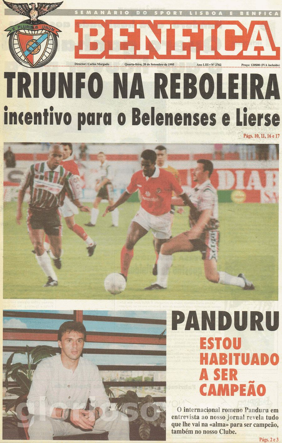 jornal o benfica 2762 1995-09-20